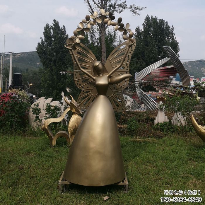 大門口天使雕塑 發光公園小品 仿真卡通雕塑 大門口天使雕塑 發光公園小品 仿真卡通雕塑