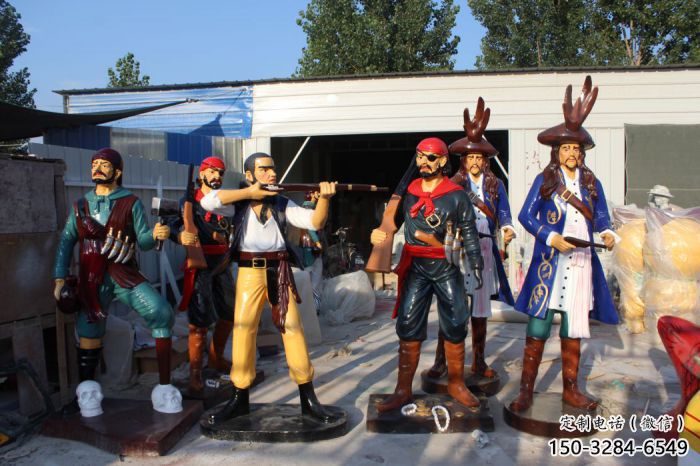 海盜雕塑加工 仿真景觀動漫雕塑 烤漆卡通雕塑 海盜雕塑加工 仿真景觀動漫雕塑 烤漆卡通雕塑