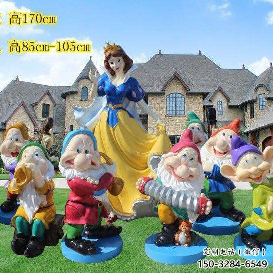 制作步行街白雪公主雕塑 游樂場卡通雕塑 鑄造動漫雕塑