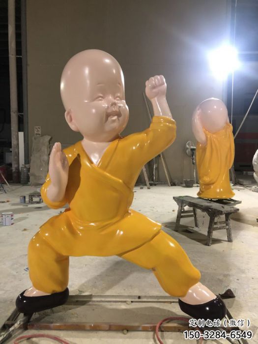 彩繪小和尚雕塑 黃銅兒童雕塑 街頭肖像雕塑 彩繪小和尚雕塑 黃銅兒童雕塑 街頭肖像雕塑