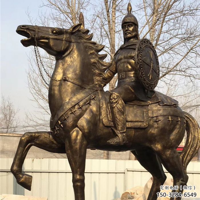 大型武士雕塑供應商 歐式步行街人物雕塑 彩繪古代雕塑