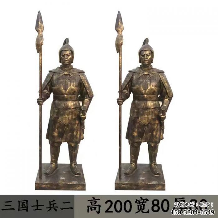 仿真武士雕塑實(shí)景圖 店門口園林雕塑 民俗小品