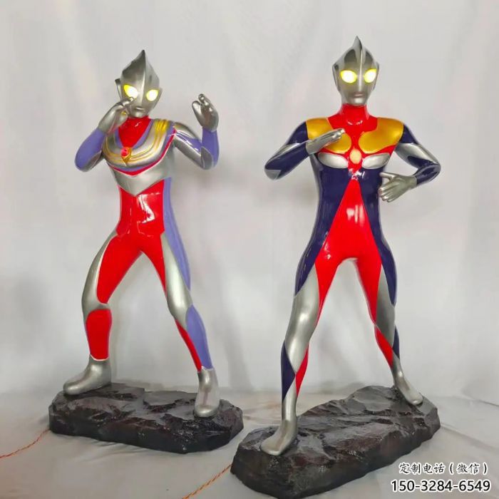 園林奧特曼雕塑規格 田間彩繪雕塑 卡通擺件 園林奧特曼雕塑規格 田間彩繪雕塑 卡通擺件