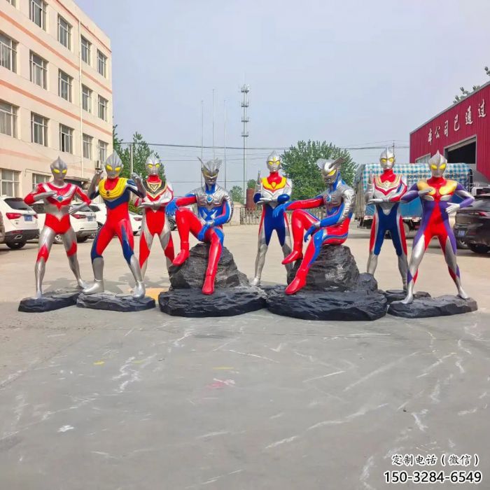 園林超人雕塑實景圖 城市廣場雕塑 步行街擺件