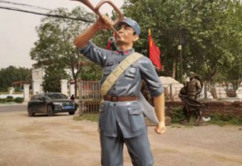 廣場(chǎng)紅軍雕塑產(chǎn)品 抽象革命雕塑 烤漆抗戰(zhàn)雕塑