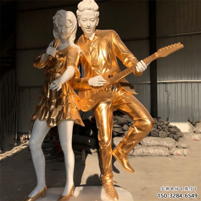 吹拉彈唱雕塑 烤漆大型音樂雕塑 歐式音樂人雕塑廠家