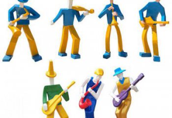 吹拉彈唱雕塑 鑄造公園樂隊雕塑 歐式音樂人雕塑廠家