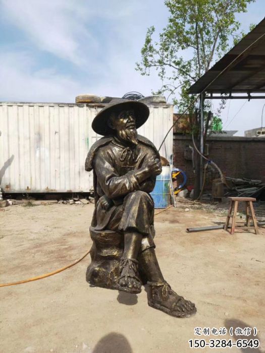 彩繪姜太公雕塑 仿銅釣魚雕塑 街頭民俗雕塑 彩繪姜太公雕塑 仿銅釣魚雕塑 街頭民俗雕塑