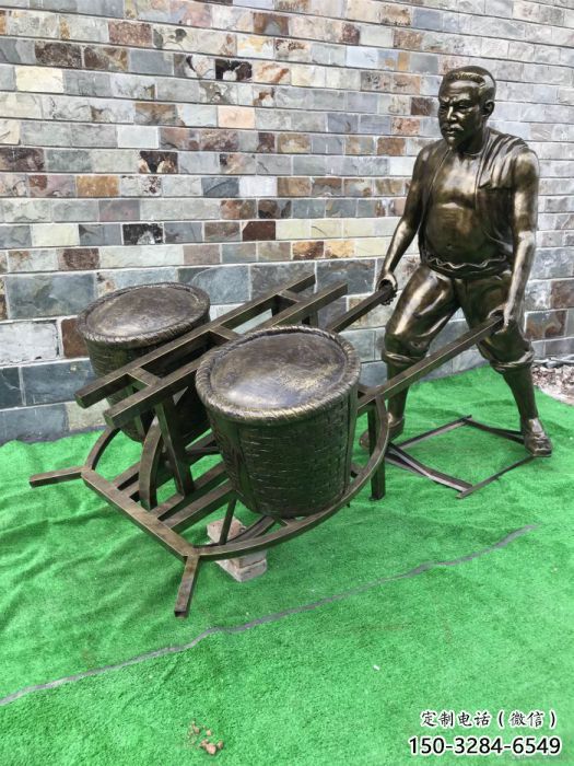 預用商場獨輪車雕塑 民俗雕塑 店門口小品 預用商場獨輪車雕塑 民俗雕塑 店門口小品