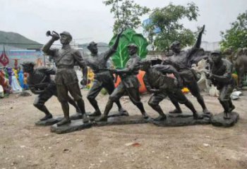 大門口交警雕塑廠家 發光公園軍人雕塑 仿真士兵雕塑