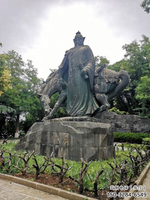 玻璃鋼岳飛雕塑 仿銅名人雕塑 戶外肖像雕塑 玻璃鋼岳飛雕塑 仿銅名人雕塑 戶外肖像雕塑