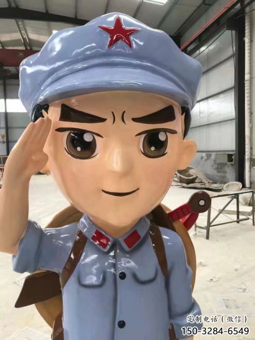 大型武警雕塑 玻璃鋼警察雕塑 房地產戰士雕塑