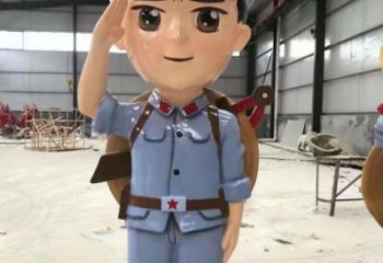 玻璃鋼武警雕塑 彩繪警察雕塑 戶外戰士雕塑