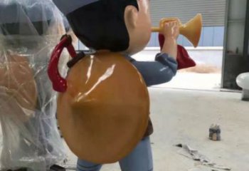 玻璃鋼武警雕塑 創意警察雕塑 別墅區戰士雕塑