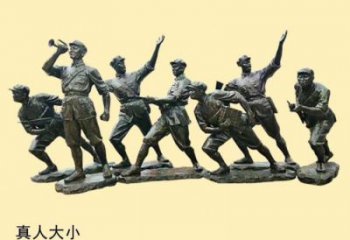 玻璃鋼武警雕塑 仿銅警察雕塑 商業街戰士雕塑
