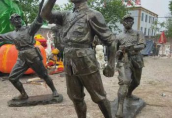 玻璃鋼武警雕塑 步行街警察雕塑 大型商場戰士雕塑