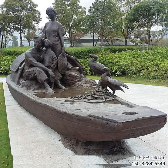 彩繪船夫雕塑廠 民俗雕塑 步行街?jǐn)[件 彩繪船夫雕塑廠 民俗雕塑 步行街?jǐn)[件