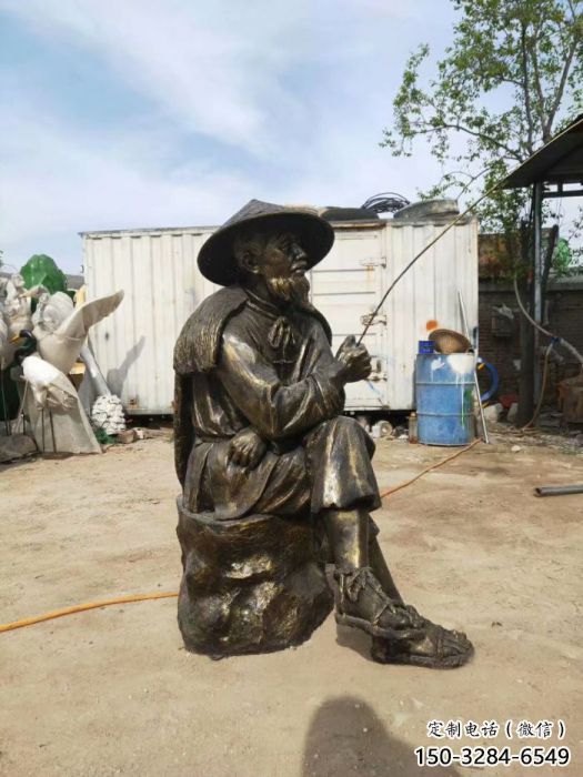 大型船夫雕塑廠 歐式步行街雕塑 彩繪民俗雕塑