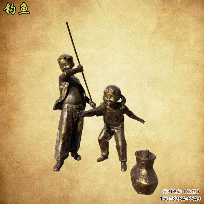 商場(chǎng)船夫雕塑 民俗雕塑 店門(mén)口玻璃鋼小品