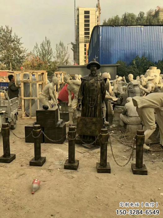 玻璃鋼林則徐雕塑 名人雕塑 大型肖像雕塑效果圖 玻璃鋼林則徐雕塑 名人雕塑 大型肖像雕塑效果圖