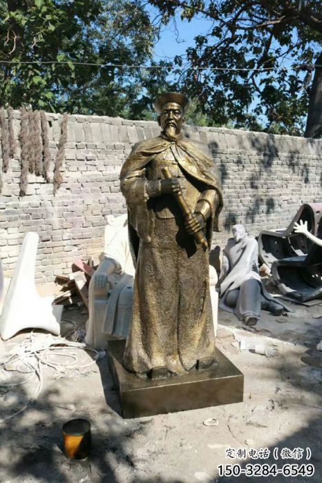 仿銅林則徐雕塑 中式村口名人雕塑 景觀肖像雕塑 仿銅林則徐雕塑 中式村口名人雕塑 景觀肖像雕塑