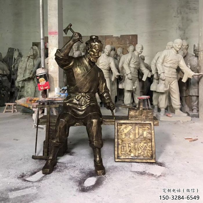 魯班雕塑 大型手藝人雕塑 玻璃鋼木匠雕塑 魯班雕塑 大型手藝人雕塑 玻璃鋼木匠雕塑