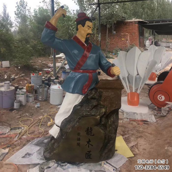 玻璃鋼魯班雕塑 中式手藝人雕塑 景觀木匠雕塑 玻璃鋼魯班雕塑 中式手藝人雕塑 景觀木匠雕塑