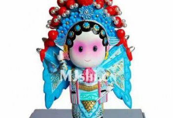 玻璃鋼京劇雕塑 現代民俗雕塑 大型唱戲雕塑