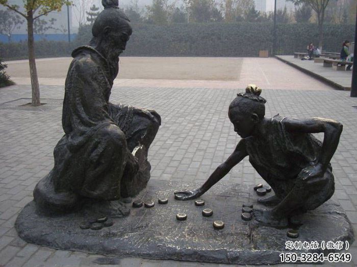 別墅區下象棋雕塑廠家 仿真民俗雕塑 大型雕塑