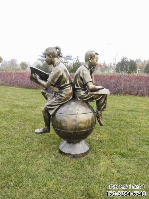 仿古看書雕塑廠家 彩繪人物雕塑 現代學生雕塑 仿古看書雕塑廠家 彩繪人物雕塑 現代學生雕塑