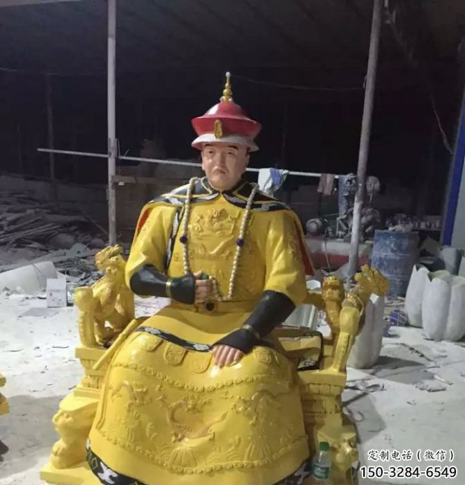 景觀皇帝雕塑 彩繪古代雕塑 人物玻璃鋼雕塑 景觀皇帝雕塑 彩繪古代雕塑 人物玻璃鋼雕塑