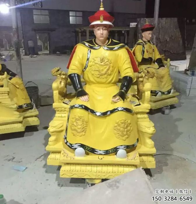 烤漆皇帝雕塑 玻璃鋼古代雕塑 室內(nèi)雕塑 烤漆皇帝雕塑 玻璃鋼古代雕塑 室內(nèi)雕塑