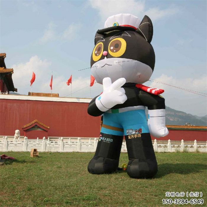 制作創意黑貓警長雕塑 彩繪卡通雕塑 公園雕塑 制作創意黑貓警長雕塑 彩繪卡通雕塑 公園雕塑