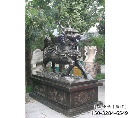 城市麒麟雕塑,景觀動物雕塑,古銅效果 城市麒麟雕塑,景觀動物雕塑,古銅效果