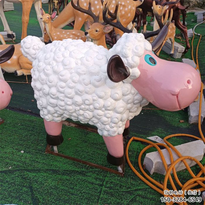 售樓部小羊雕塑,戶外動漫雕塑,彩繪題材 售樓部小羊雕塑,戶外動漫雕塑,彩繪題材