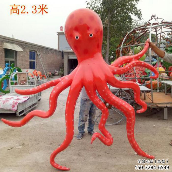 玻璃鋼章魚雕塑廠家,仿真彩繪工藝,公園動物小品 玻璃鋼章魚雕塑廠家,仿真彩繪工藝,公園動物小品