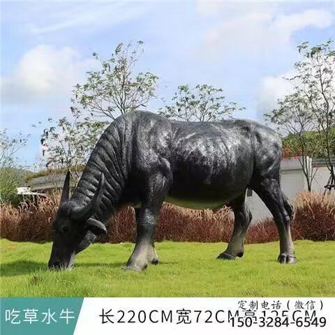 大型水牛雕塑,公園園林動物,仿真景觀擺件 大型水牛雕塑,公園園林動物,仿真景觀擺件