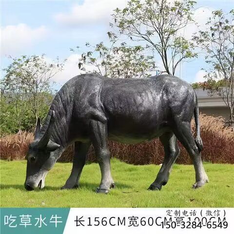 戶外水牛雕塑,公園園林動物,仿真景觀擺件 戶外水牛雕塑,公園園林動物,仿真景觀擺件