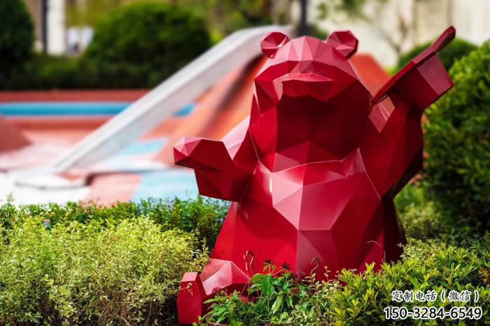 廣場大熊雕塑,公園廣場雕塑,仿真彩繪工藝實景圖 廣場大熊雕塑,公園廣場雕塑,仿真彩繪工藝實景圖