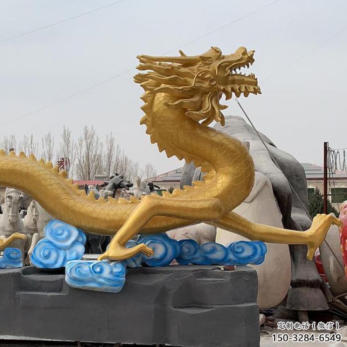 仿真龍形雕塑廠家，動物擺件，城市園林擺件