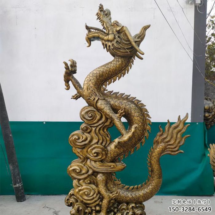 定價龍頭雕塑廠家，仿銅動物雕塑，房地產售樓處擺件