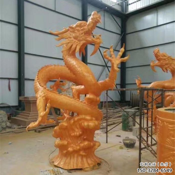 生產(chǎn)龍頭雕塑廠家，仿銅動(dòng)物雕塑，房地產(chǎn)售樓處擺件