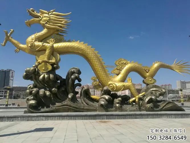 生產龍頭雕塑廠，動物雕塑效果圖，房地產售樓處擺件