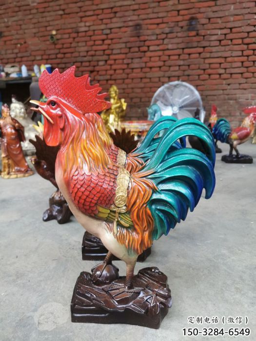 彩繪小雞雕塑，仿真主題，公園廣場動物