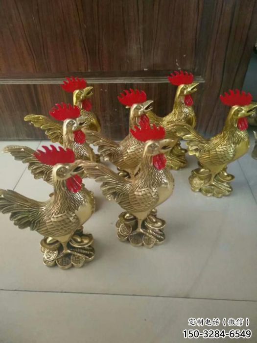 街道小雞雕塑，動物小品，公園景觀家禽