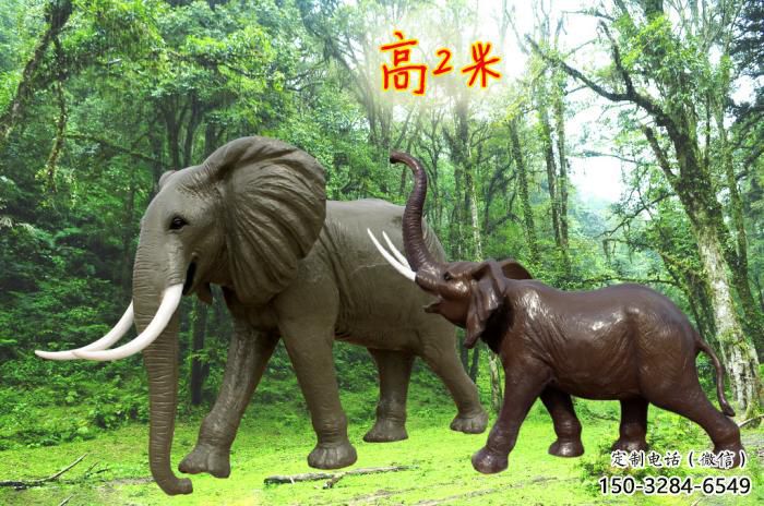 步行街小象雕塑廠家，景觀主題，古銅工藝