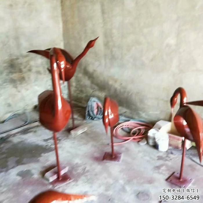 庭院鳥類雕塑，動物主題，鍍銅工藝