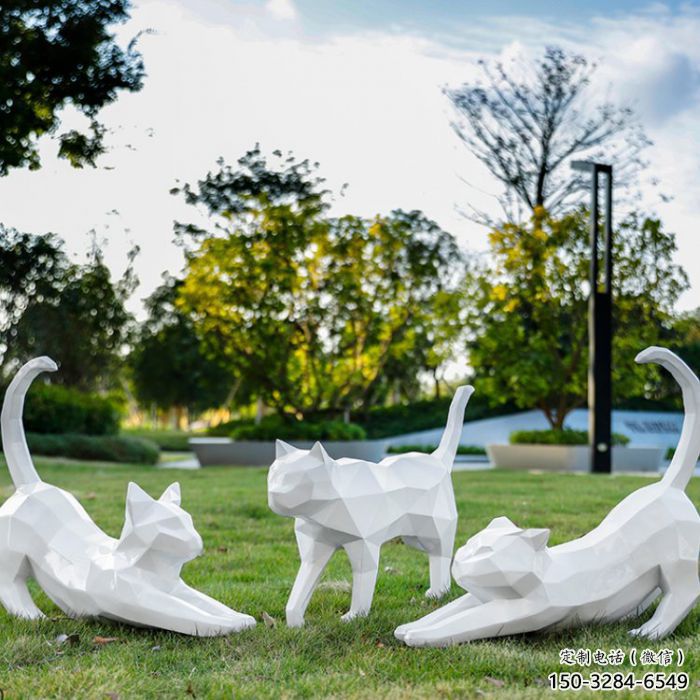 操場小貓雕塑提供，公園主題，幾何工藝