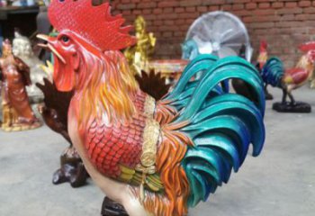 彩繪小雞雕塑，仿真主題，公園廣場動物