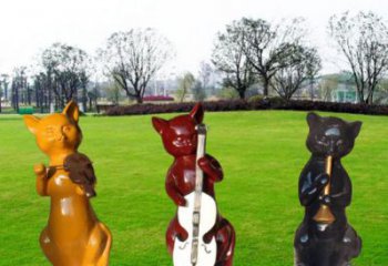 操場小貓雕塑廠家,公園題材,卡通主題